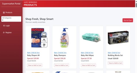 Figure Q1(a) (i) (1): The Products page